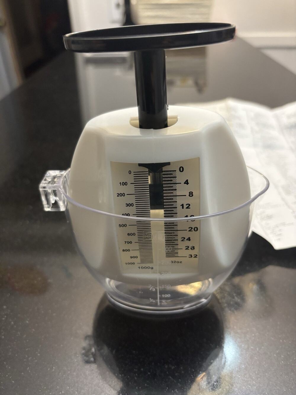Vintage Mechanical Food Diet Scale 32 Oz 1000g Calorie Chart Measuring Bowl